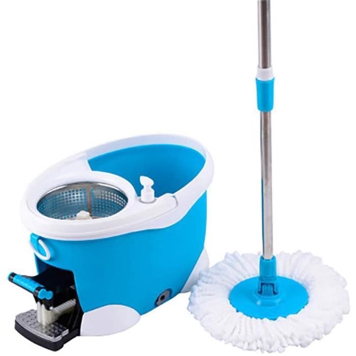Belt Mop Rotation La Rotation Mop Quatre disques Main du Pied- Ultra-économie Seau ...