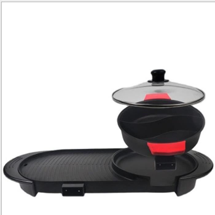 Hot Pot électrique 6L, 1300W, 2 Compartiments, Shabu Shabu, Neuf, Rouge