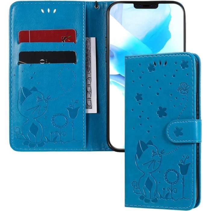 Coque Galaxy A41 en relief style livre en cuir qualité supérieure avec