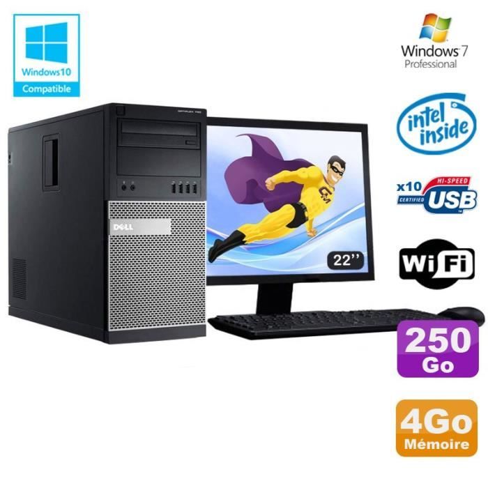 PC Tour Dell OptiPlex 790 MT Intel G630 RAM 4Go Disque Dur 250Go Windows XP