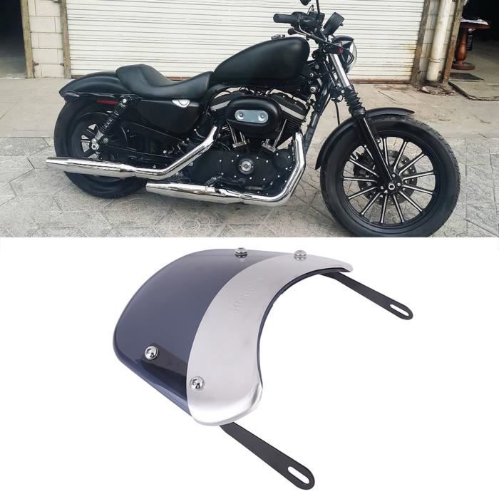 Pare-Brise Moto 5-7 Pouces - Protection Phare Noir ABS