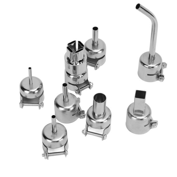 Buses Pour Station De Soudage Buses Pour Pistolet à Air Chaud Fydun – Lot De 5 Pièces Acier Inoxydable – Diamètres Variés Pour Soudage, Décollement Accessoires Soudeuse à Air