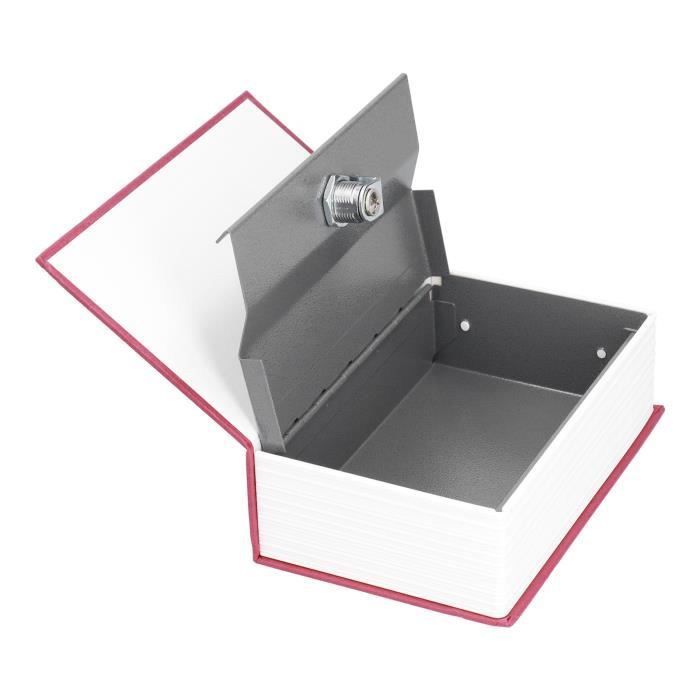 Coffre-fort Déguisé En Livre Avec Serrure à Combinaison - Cache Argent Et Objets De Valeur, 18.2x11.8x5.7cm, Papier Texturé Et Acier - 2