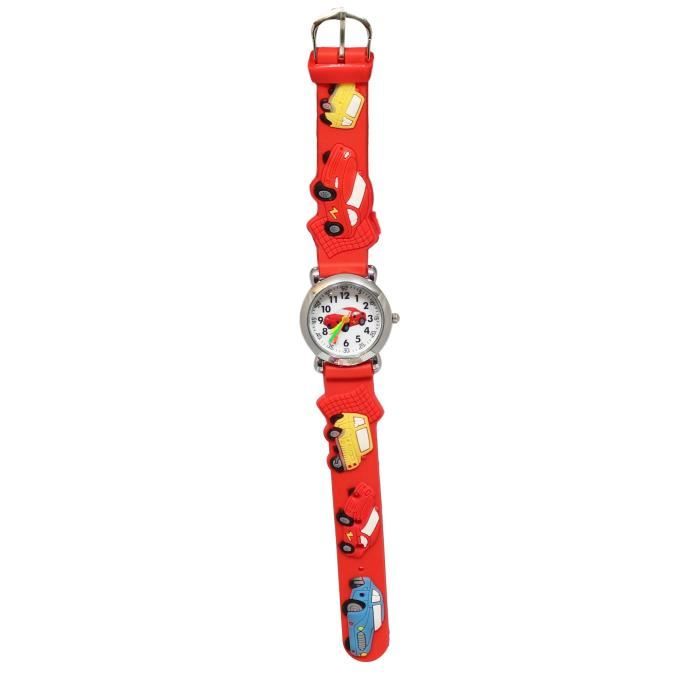 Montre enfant quartz Voitures Cars bracelet caoutchouc