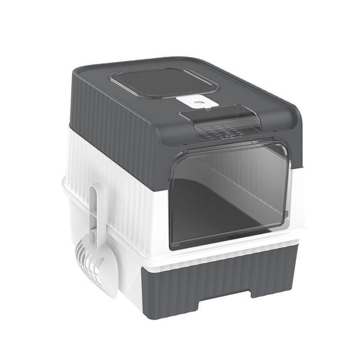 Bac à Litière Pour Chat, Entrée Frontale Et Sortie Supérieure Toilette