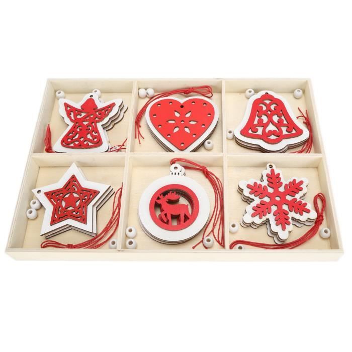 FIXOSHEE Lot 30 Mini Boîtes Cadeaux Résine – Ornements De Noël Décoratifs DIY, Arbre, Maison De Poupée, Fêtes