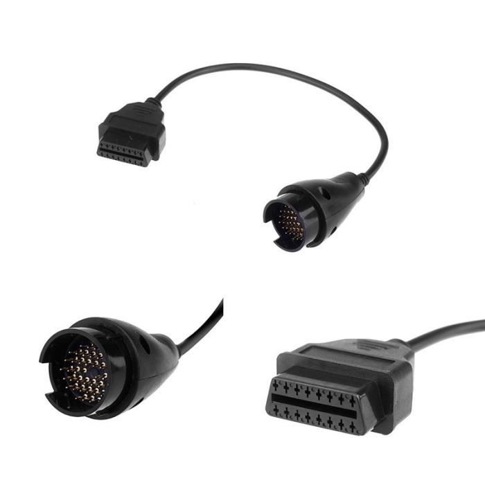Broco Câble adaptateur câble de diagnostic de connecteur adaptateur Broches Câble Connecteur Adaptateur OBD2 de 10 à 16 broches pour moto B-MW I-COM-D