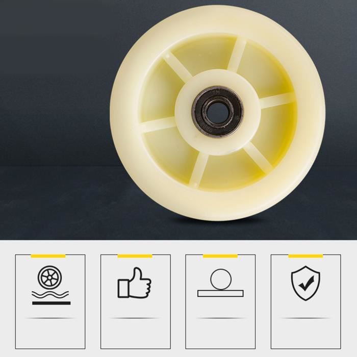 Roue Pivotante Universelle 1 Pouce - Caoutchouc PU/TPE, Avec Plaque De Fixation Supérieure