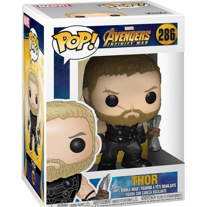Funko Pop! Bobble: Marvel Avengers Endgame: Thor - Figurine en Vinyle à Collectionner - Idée de Cadeau - Produits Officiels - Jouets pour Les Enfants et Adultes - Movies Fans : Funko