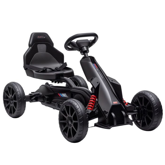 HOMCOM - Kart à pédales pour enfants - Plastique - 100x58x58.5cm - Noir