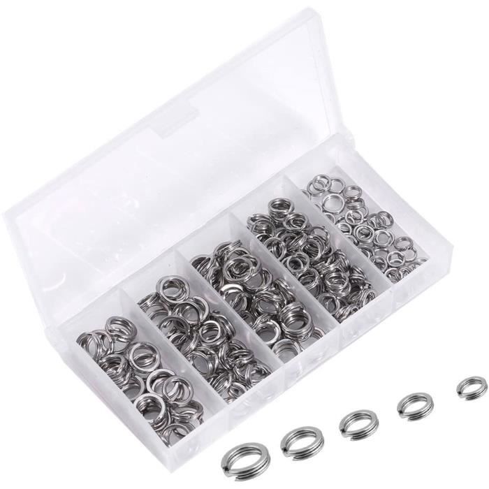 Jshanmei® Lot De 100 Hameçons Circulaires Acier Haute Teneur Carbone Heavy Duty - Kit Pêche Résistant Pour Eau Douce Et Salée