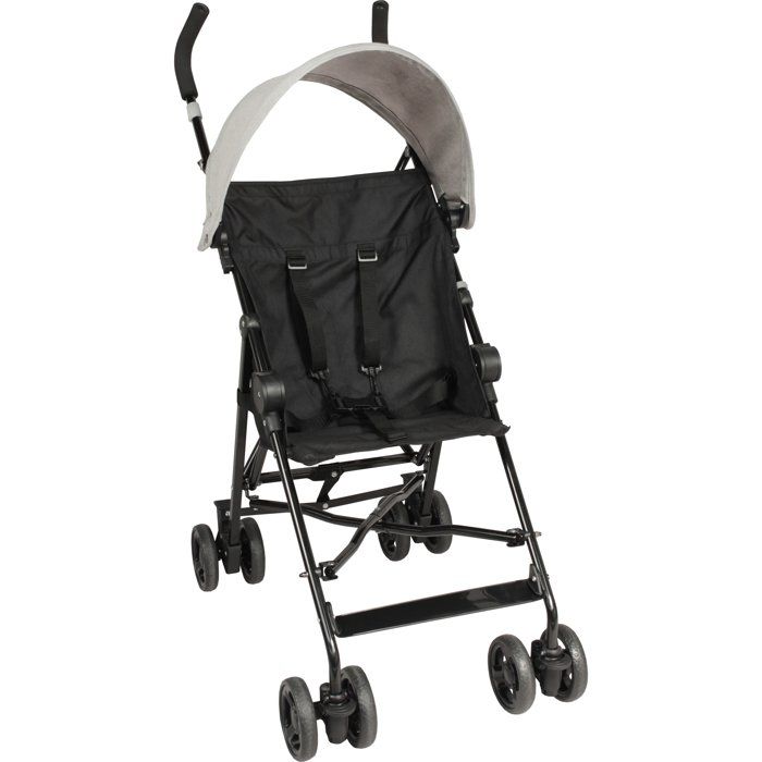 Looping Poussette Canne Fixe avec Canopy Black Chiné