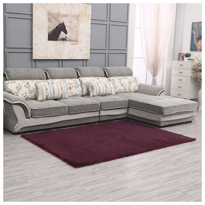 Tapis Salon Moelleux 160x230 Cm - Gris Clair, Antidérapant, Lavable - Pour Chambre, Salon, Doux Et Chaleureux