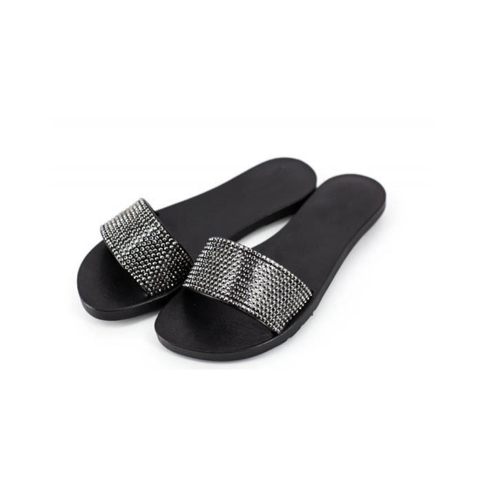 claquette a strass femme
