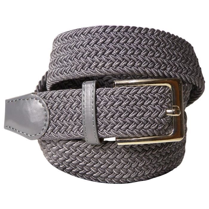 Ceinture en toile tissée extensible élastique décontractée pour hommes et femmes