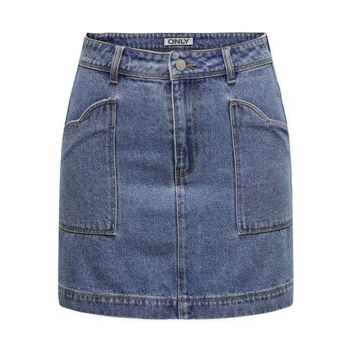 Jupe courte en coton mélangé bleue unie avec une coupe droite Bleue - Prêt-à-Porter Jupe courte en coton mélangé bleue unie avec une coupe droite Bleue - Prêt-à-Porter