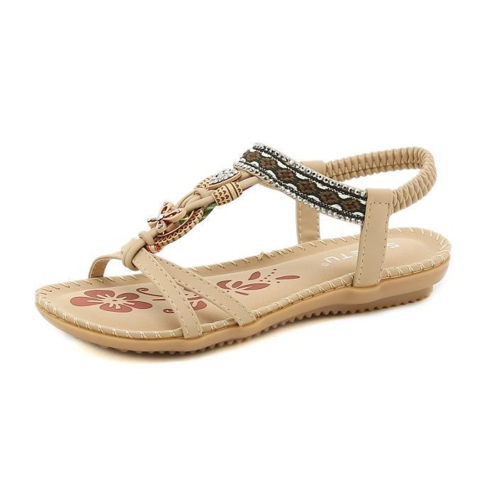 Gioseppo Sandals - Sandales Taupe En Cuir Avec Brides Ornées De Strass Pour Femme Seffner   Taupe S922924 Br1376 T75 P0000422051