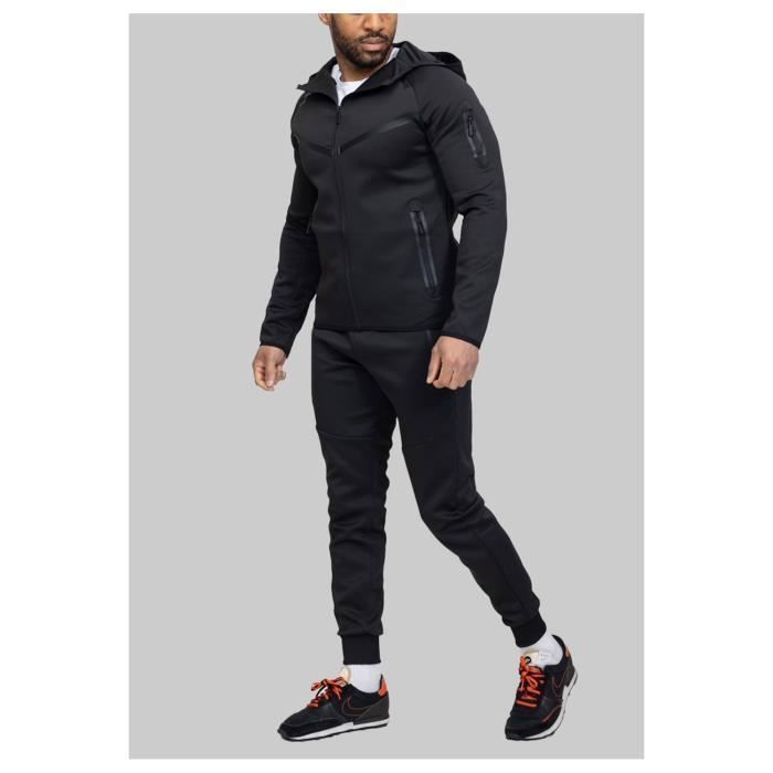 Ensemble jogging + gilet avec zipe noir