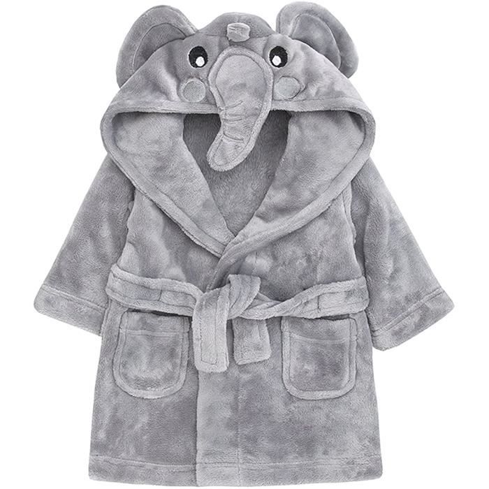 Petits enfants Polaire Douce Peignoir avec Animal Capuche ~ 6-24 Mois Enfants