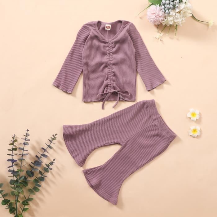 Ensemble Vêtements Bébé Garçon Printemps Hiver – Sweat à Capuche Manches Longues Et Pantalon, Style Solide