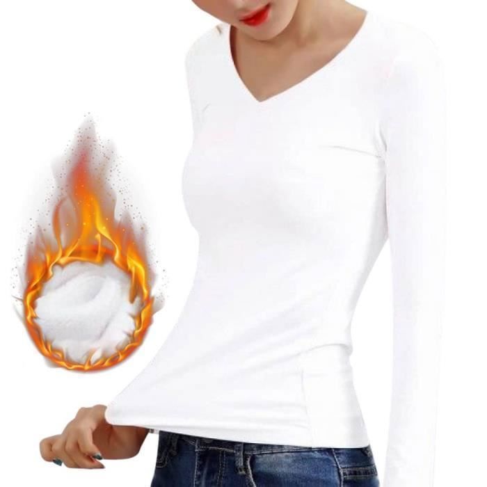 Haut Thermique Femme Col Roulé - Manches Longues, Doux Et Chaud, Pour L'automne Et L'hiver