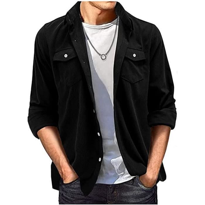 Chemise Vintage Années 50 Town Craft - Imprimé Velours Côtelé - Taille 40 - Très Bon état Occasion