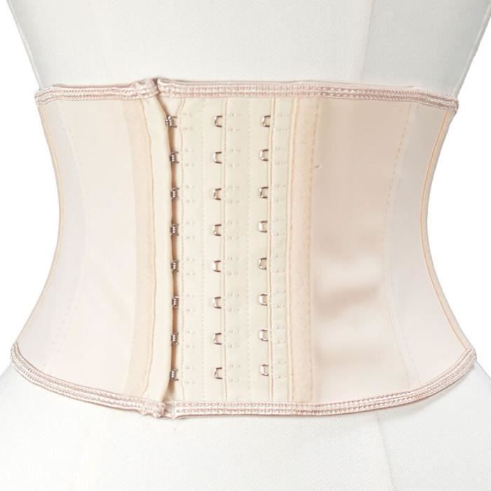 Bustiercorset,Corset en Latex avec 9 Os en Acier pour Femmes, Ceinture