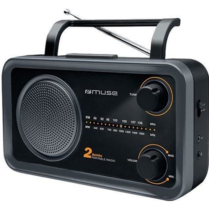 Radio portable - MUSE - M06DS - 2 bandes - Bluetooth - Batterie type C