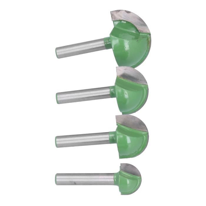 15 Pièces Fraises à Bois Carbure Tungstène - 1/4" Pour Router, Découpe, Chanfrein, Profilage