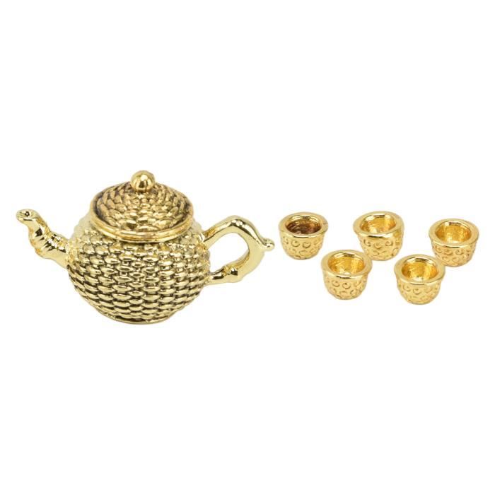 Odoria-Service De Tasses à Thé Miniatures En Porcelaine Chintz, Théière, Bouilloire, Accessoires De Maison De Courses De Cuisine, Décor De Maison De Beurre, 1:12, 8 Pièces