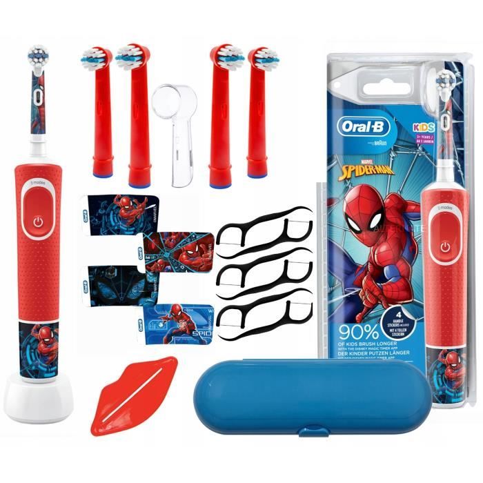 Brosse à dents électrique Oral-B Vitality Spiderman avec accessoires