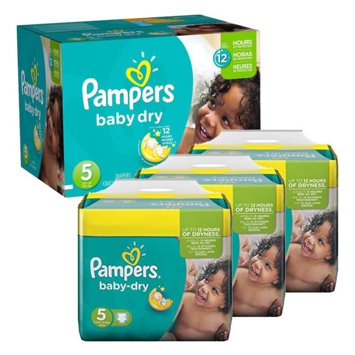 784 x couches bébé Pampers Taille 5 baby dry Cdiscount Puériculture