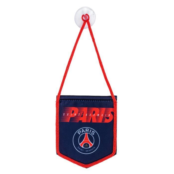 Grand Fanion Officiel PSG Paris Saint Germain - Taille 20x25 Cm - Collection Supporter 100% Parisienne