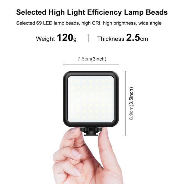 Neewer 66 LED Panneau USB Lumière Vidéo 5600K Réglable - Lot De 2 Lampe