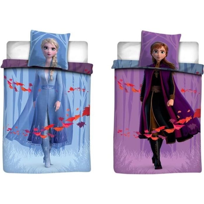Parure de lit réversible Reine des Neiges Frozen 2
