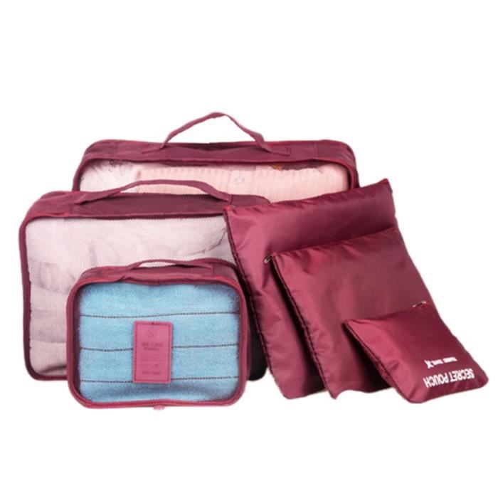 Set 8 Organiseurs De Valise - Sacs De Compression Étanches Avec Poche Chaussures Et Cosmetics