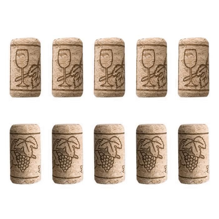 Lot De 12 Bouchons En Liège Pour Vin - Coniques, Étanches, Plastique Et Liège - Pour Conservation Vin