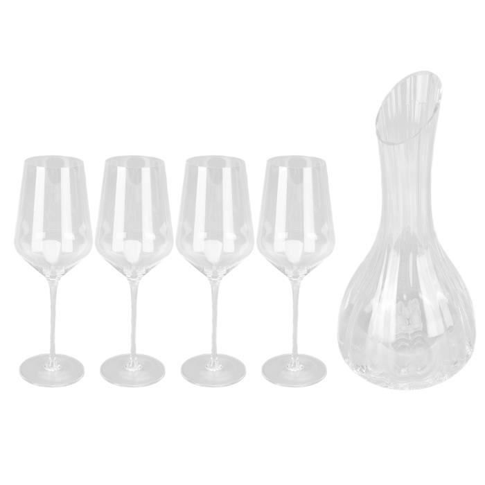Carafe à Vin En Verre Avec Poignée - Capacité 1,5 L, Design Bourgogne, Pour Aération Des Vins Rouges, Facile à Verser