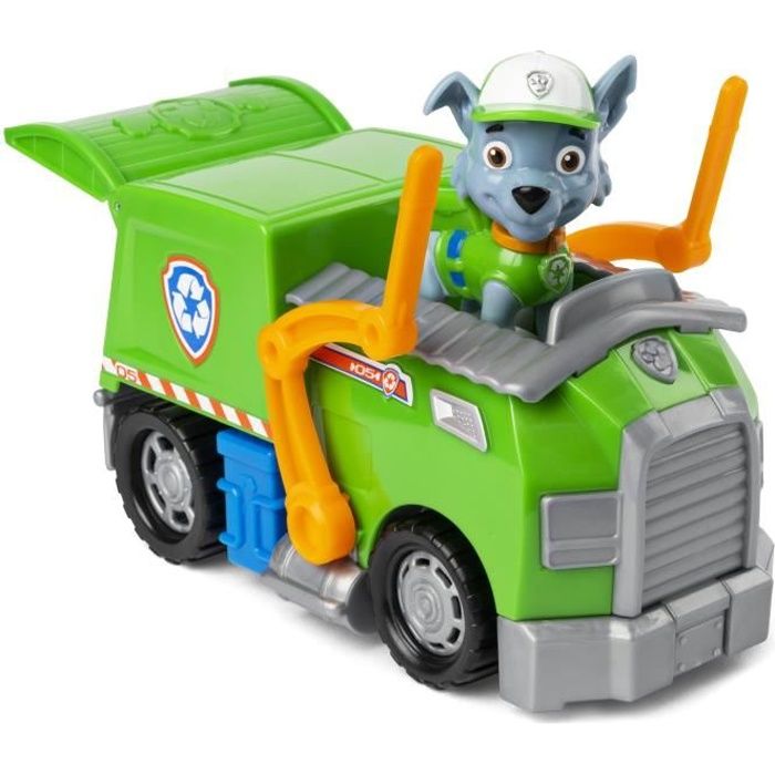 Paw Patrol - PAT PATROUILLE - VEHICULE + FIGURINE AMOVIBLE ROCKY