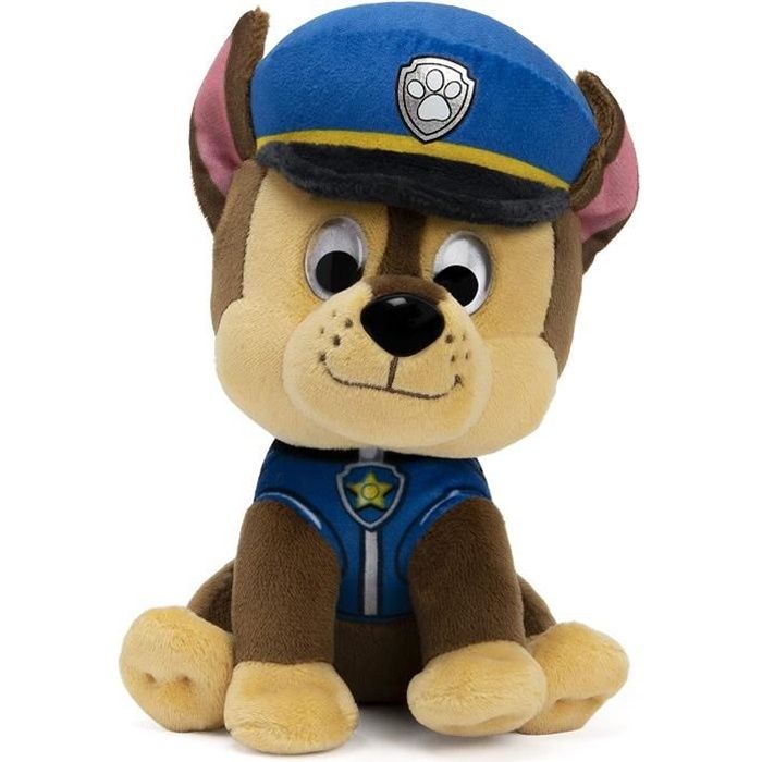 PAT PATROUILLE - PELUCHE 15 CM CHASE Paw Patrol Gund - 6058437 - peluche douce et lavable dès 12 moi