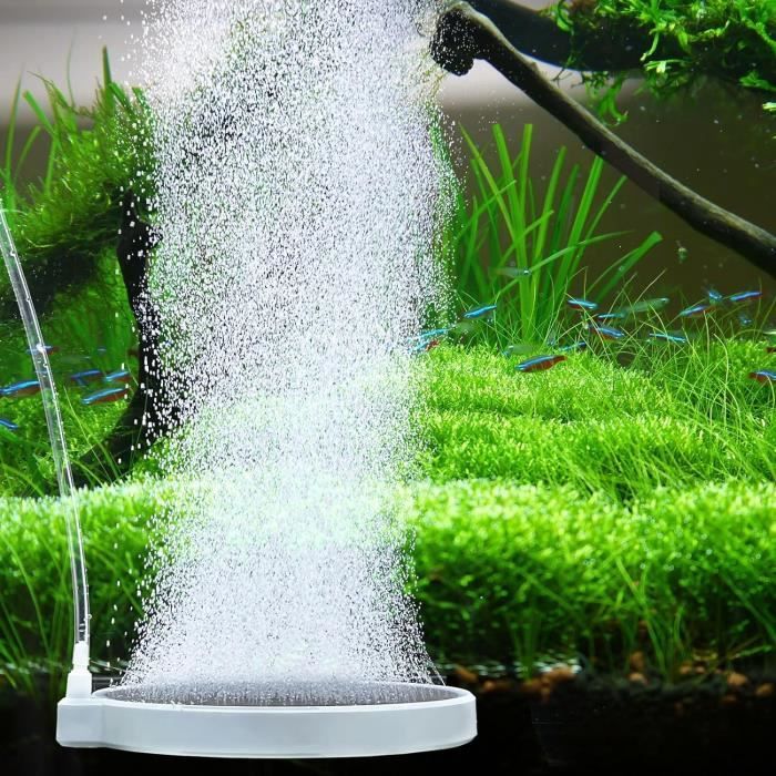 Diffuseur Air Aquarium Hygger - Pierre à Bulles Nano Silencieuse, Base Inox - 6.5cm - 12