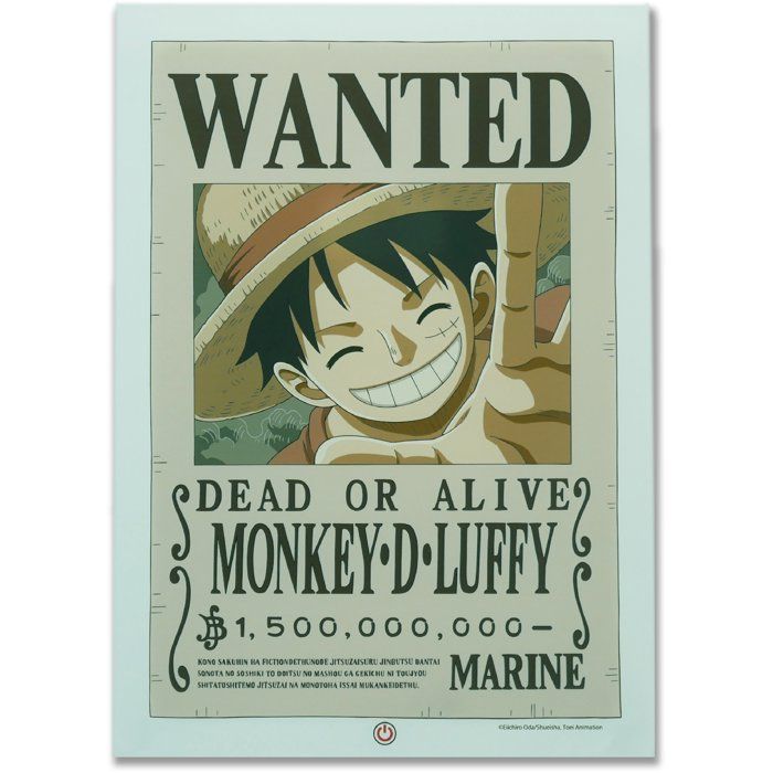Lampe LED - TEKNOFUN - Néon mural Luffy Wanted One Piece 30 cm