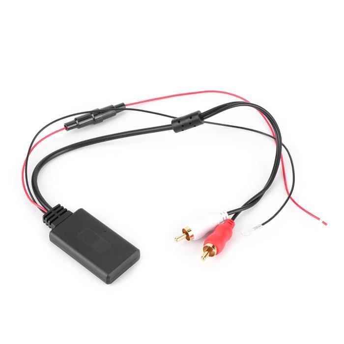 Adaptateur Bluetooth Pour Voiture Avec Sortie Audio RCA (2RCA) - Permet De Connecter Un Smartphone à Un Autoradio Sans Bluetooth