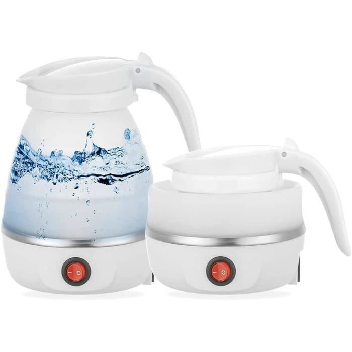 Bouilloire Électrique Pliable 600ml - Silicone Alimentaire - Voyage, Camping, Bureau - Bleu