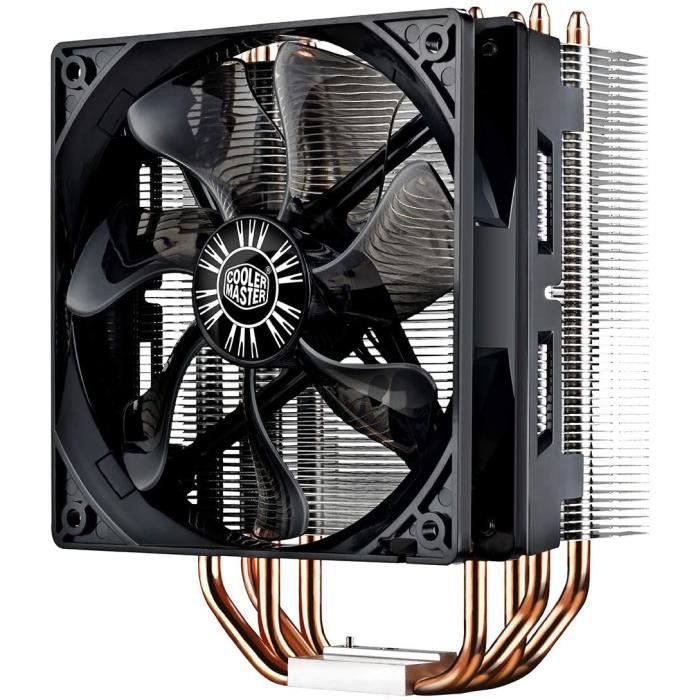 Ventilateur CPU RGB Veemoon - Refroidissement Rapide, Design Ailettes, Compatible PC Bureau - Blanc, 12V, 2000 Tr/min - 6