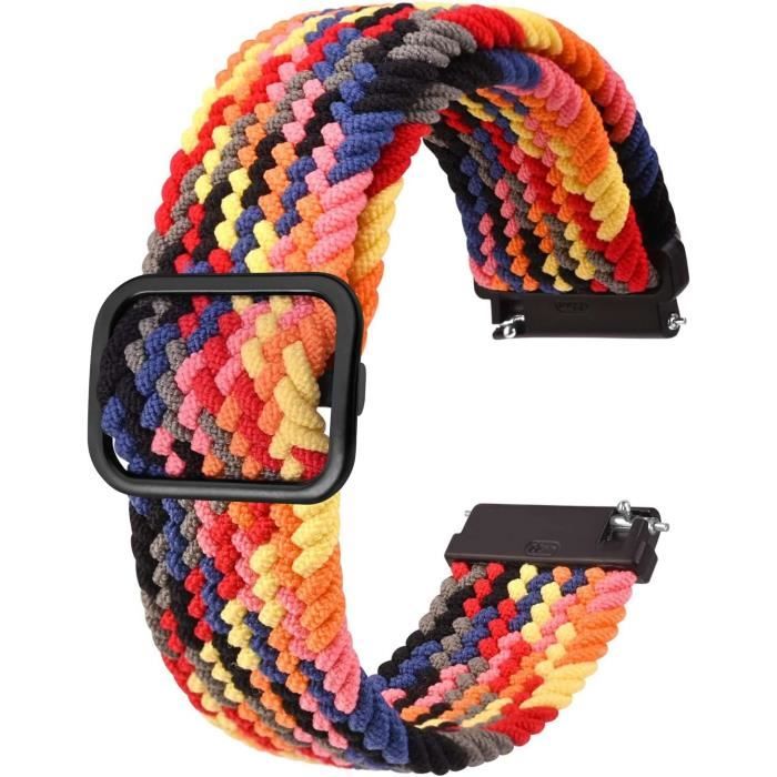 Bracelets De Montre En Nylon, Bracelet De Tressé Réglable Pour Hommes Et Femmes, 18Mm 19Mm 20Mm