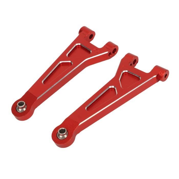 Jeu De Suspensions Supérieure Et Inférieure Gauche Pour AXIAL Wraith 1/10 - Aluminium Rouge - 8 Pièces - Diamètre Trou Bille 3 Mm