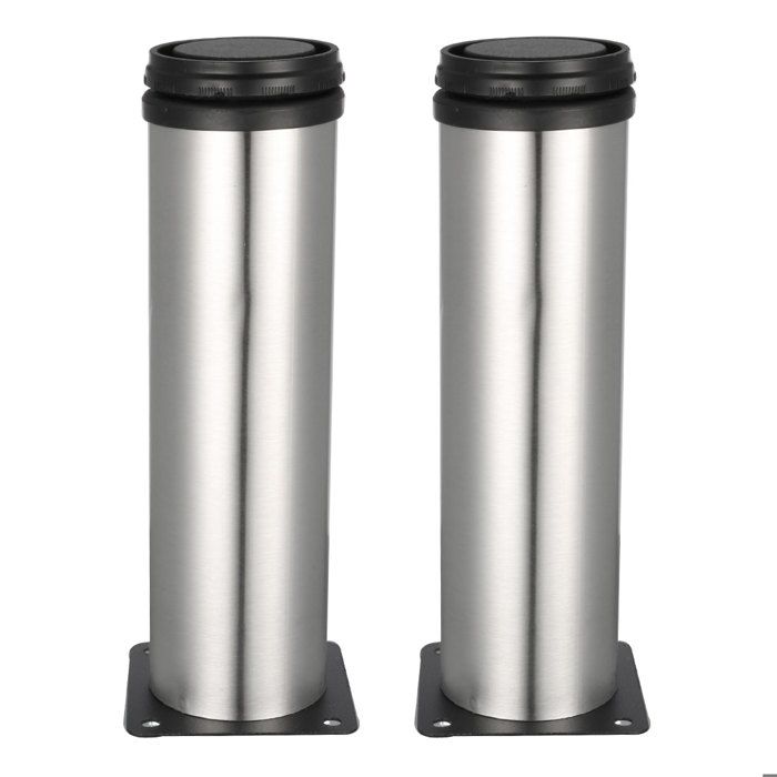 Pied de meuble réglable VOCOSTE 2pcs Jambe Pied de Table Chaise Base Protection acier inoxydable 180mm-195mm