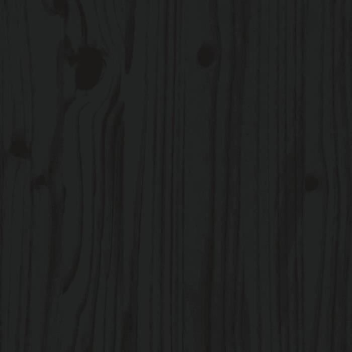 tête de lit en bois massif de pin noir 206x4x100 cm - haute qualite - yosoo