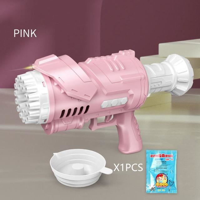 Bombble Pistolet à Bulles électrique – 5000 Bulles/min, Musique Et Lumière – Cadeau Enfant 3-13 Ans